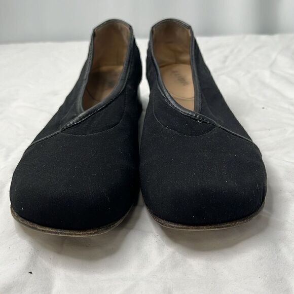 RANGONI WOMENS BLACK LOW WEDGE FLATS FTL-04-047 - Picture 2 of 6